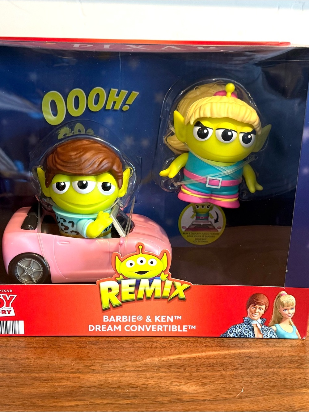 Disney Pixar Remix Barbie & Ken Alien Duo with Pink Convertible